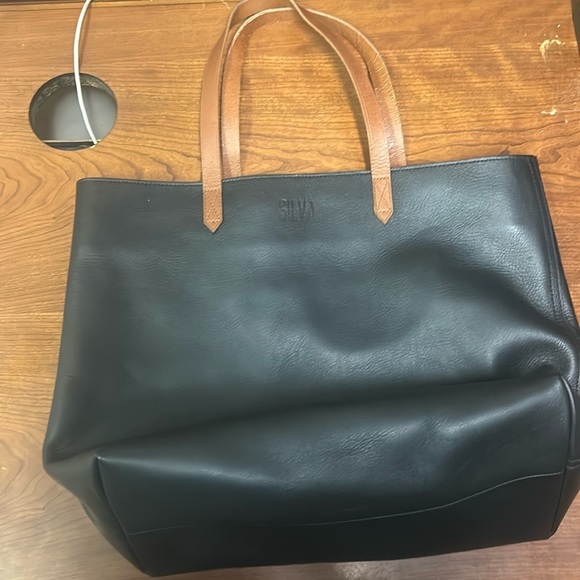 Madewell The Zip-Top Transport Tote MONOGRAM SILVA - Picture 3 of 5